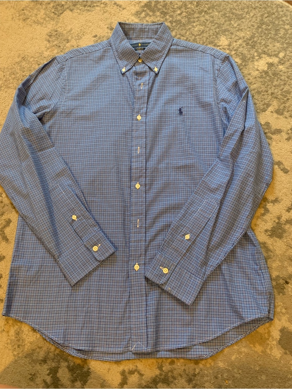 Ralph Lauren Blue Check Button-Down Shirt